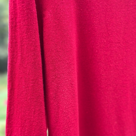 Elle Red Sweater with Embellished Collar - Picture 2 of 6